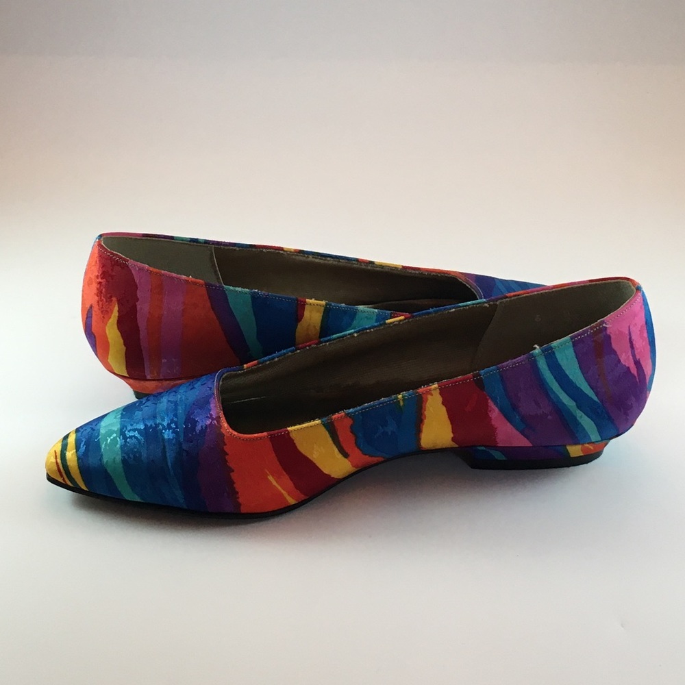 RETRO Colorful Point Toe Flats